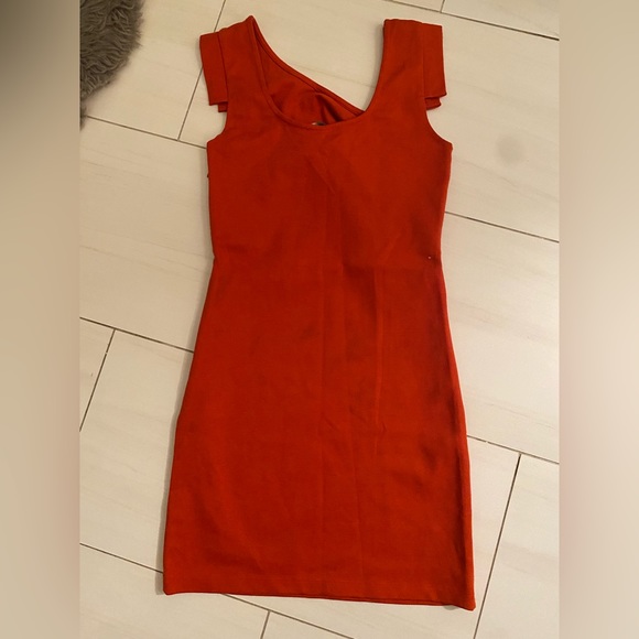 Bebe orange dress S - Picture 3 of 4